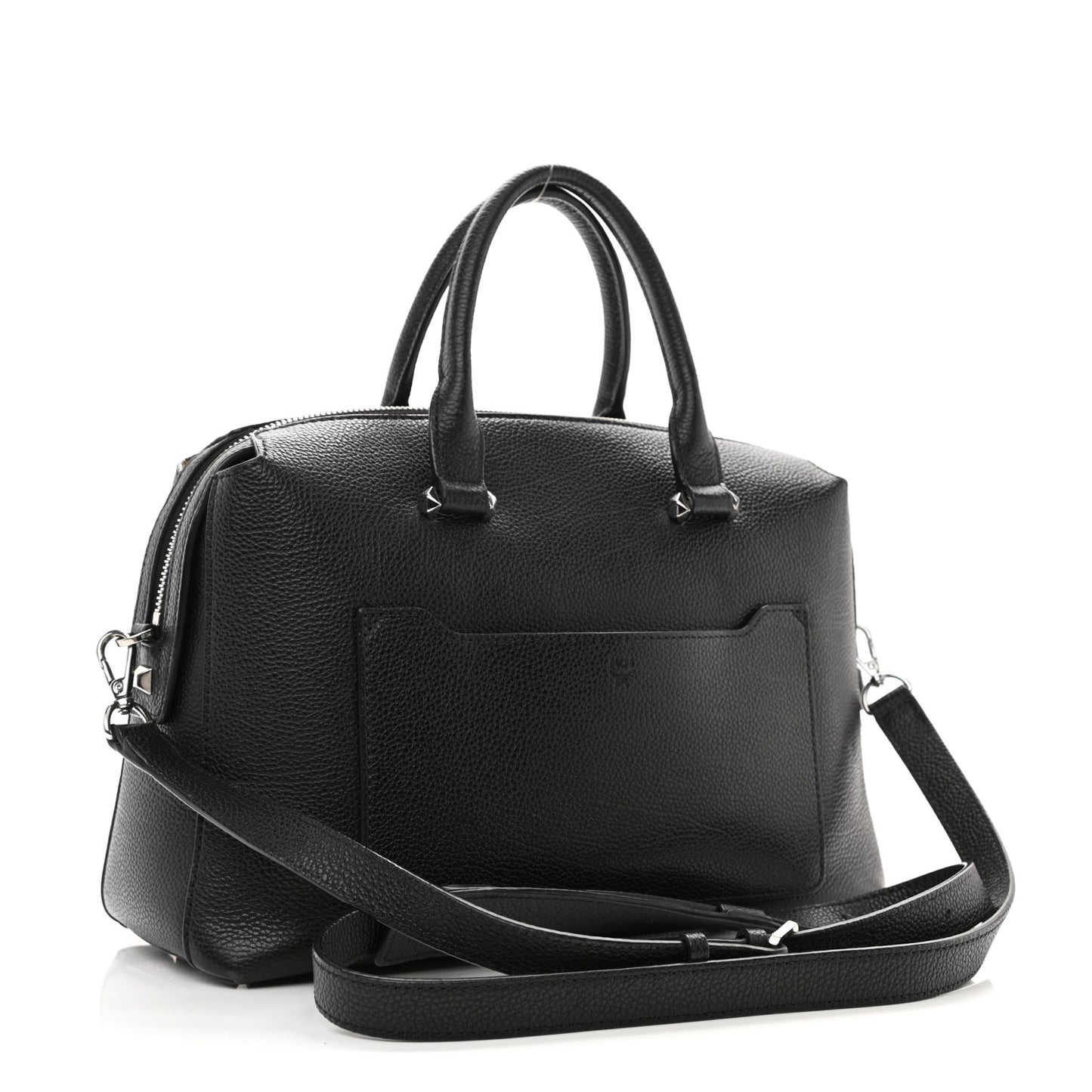 Grained Calfskin Medium Ella Boston Black