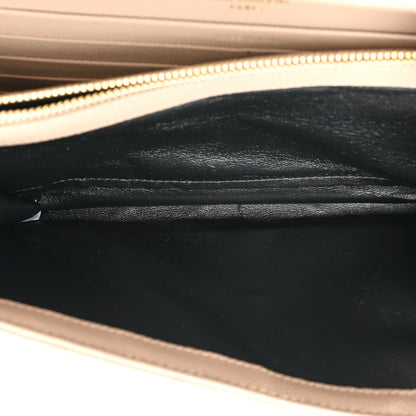Saint Laurent Grain De Poudre Matelasse Chevron Monogram Chain Wallet Dark Beige 5 of 12