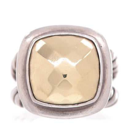 David Yurman Sterling Silver 18K Yellow Gold 14mm Albion Dome Ring 51 5.75 1 of 7