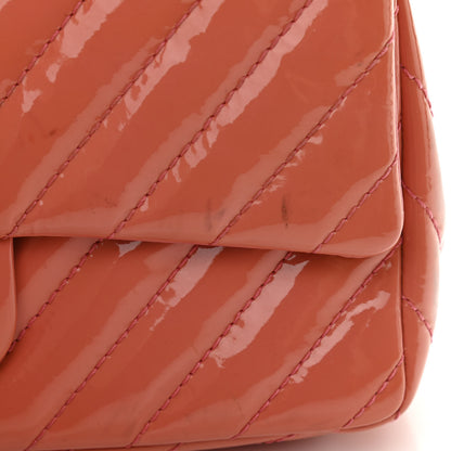 Chanel Patent Chevron Quilted Medium Single Flap Pink 13 of 15