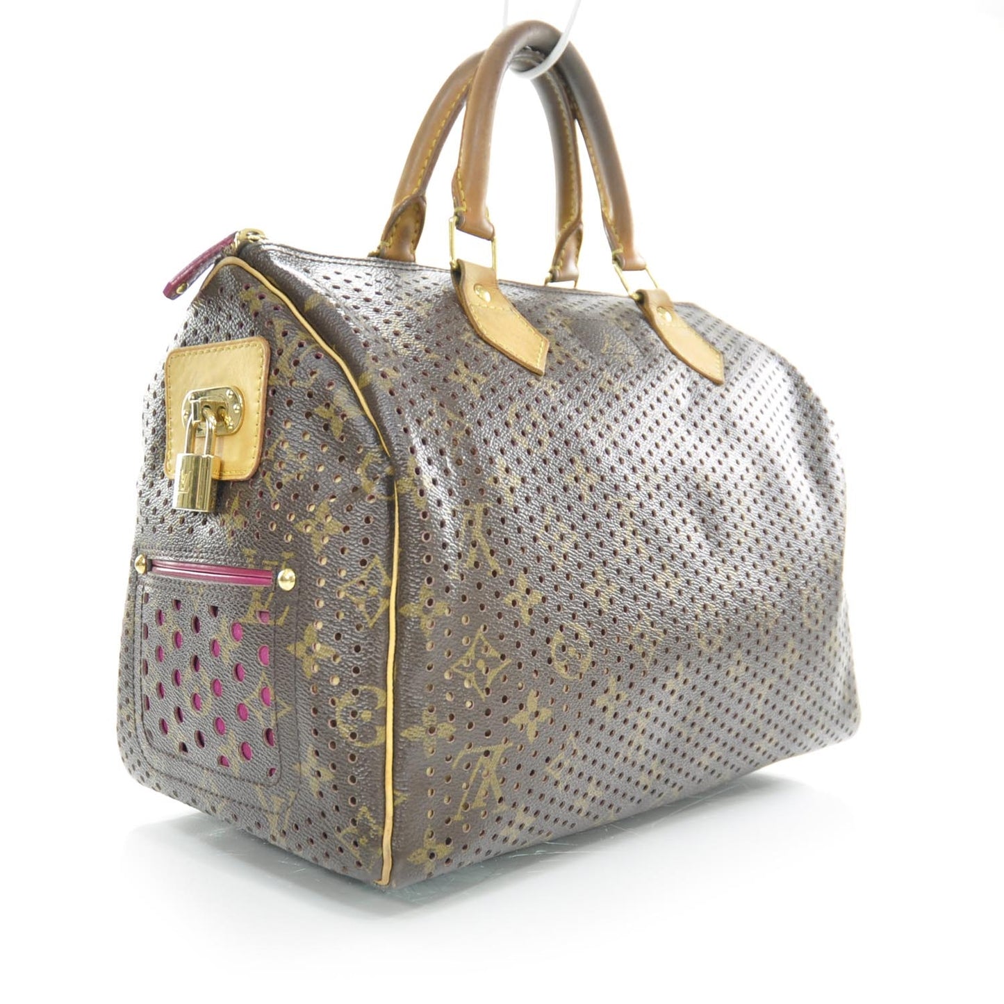 Monogram Perforated Speedy 30 Fuchsia