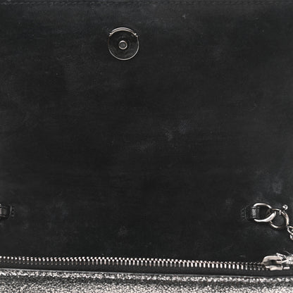 Saint Laurent Metallic Calfskin Classic Monogram Kate Tassel Chain Wallet Gun Metal 9 of 12
