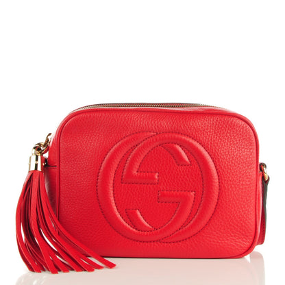Gucci Pebbled Calfskin Small Soho Disco Bag Tabasco Red 1 of 7