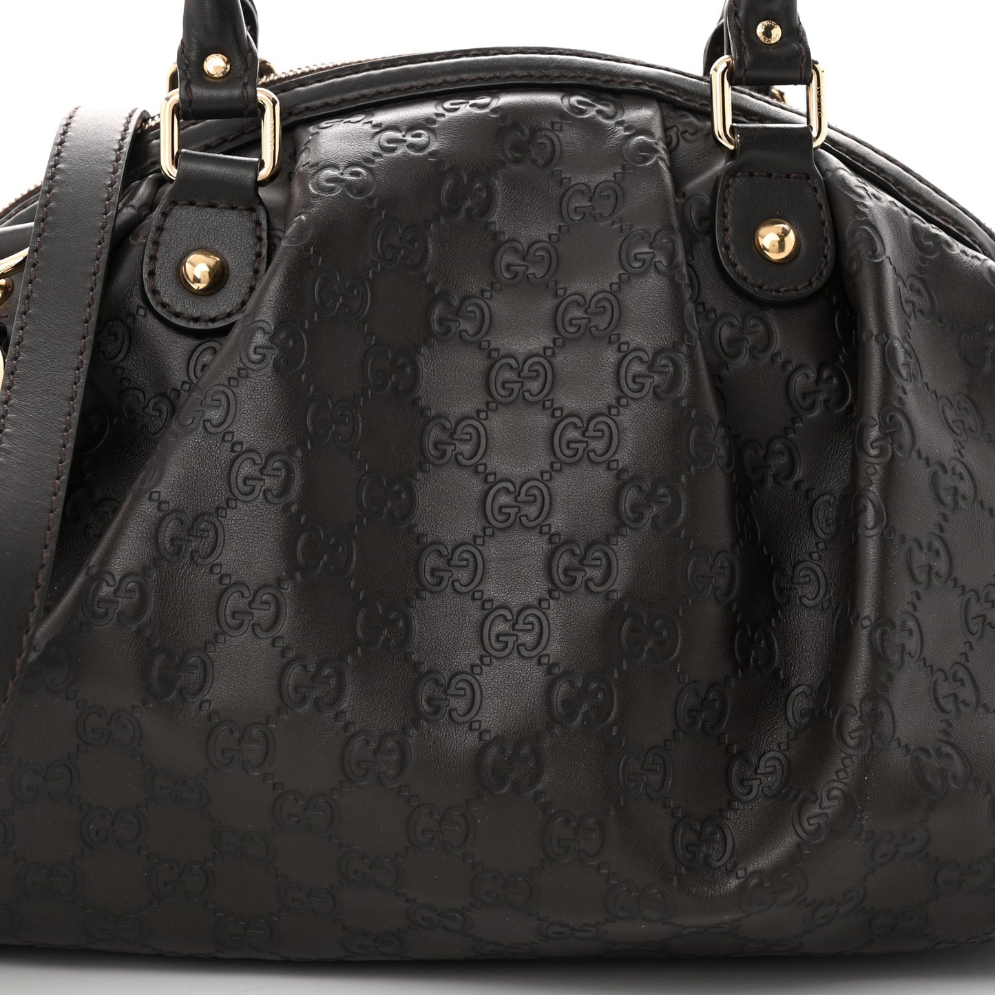 Guccissima Medium Sukey Boston Chocolate
