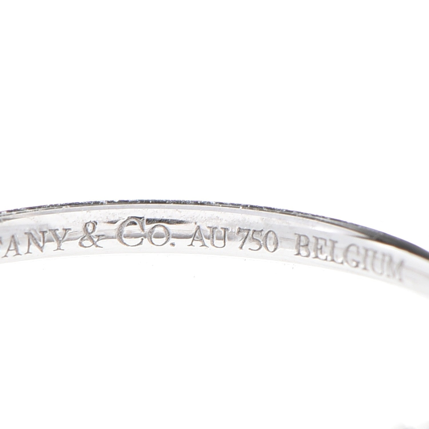 Tiffany 18K White Gold Diamond Metro Ring 48 4.5 5 of 7