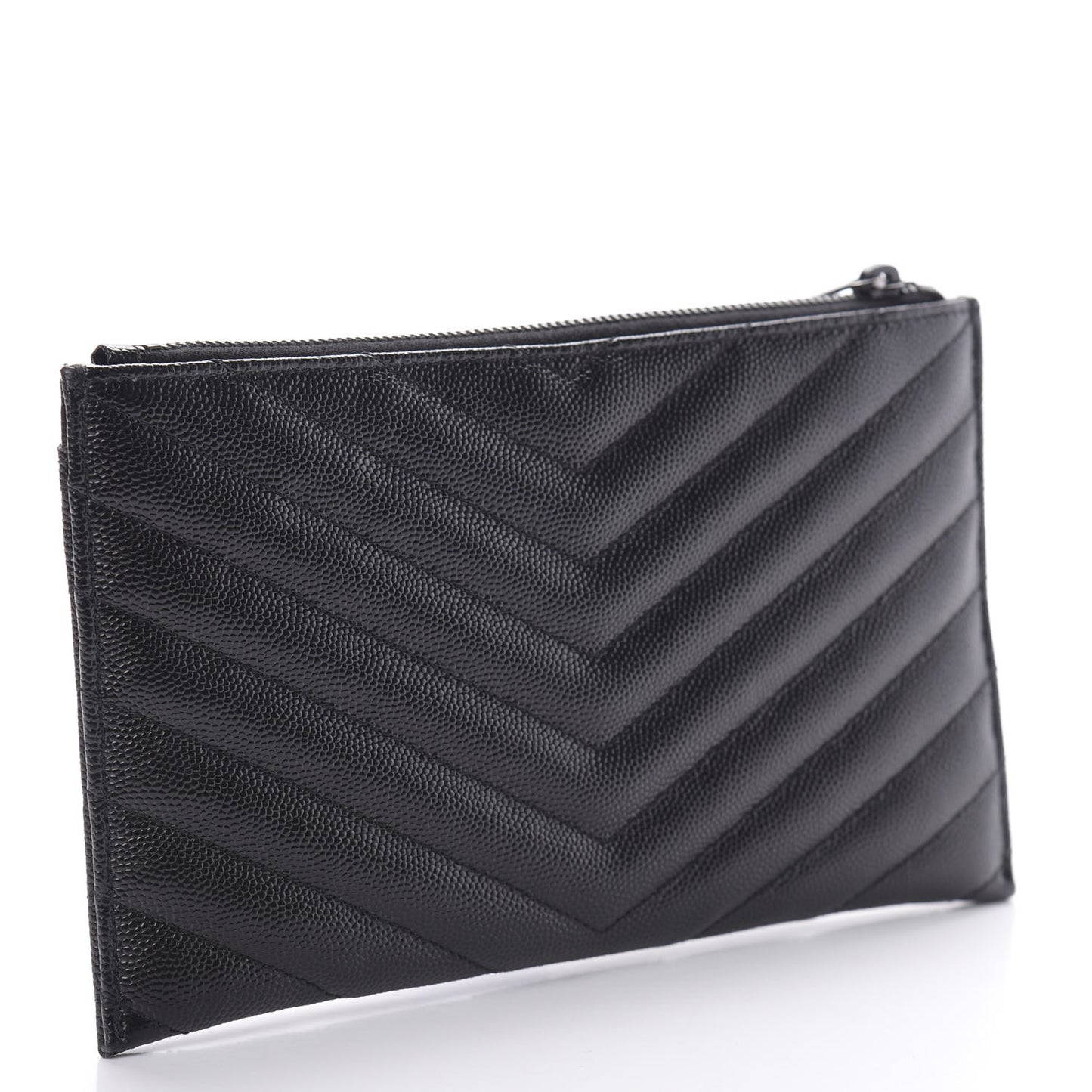 Grain De Poudre Chevron Monogram Bill Pouch Black