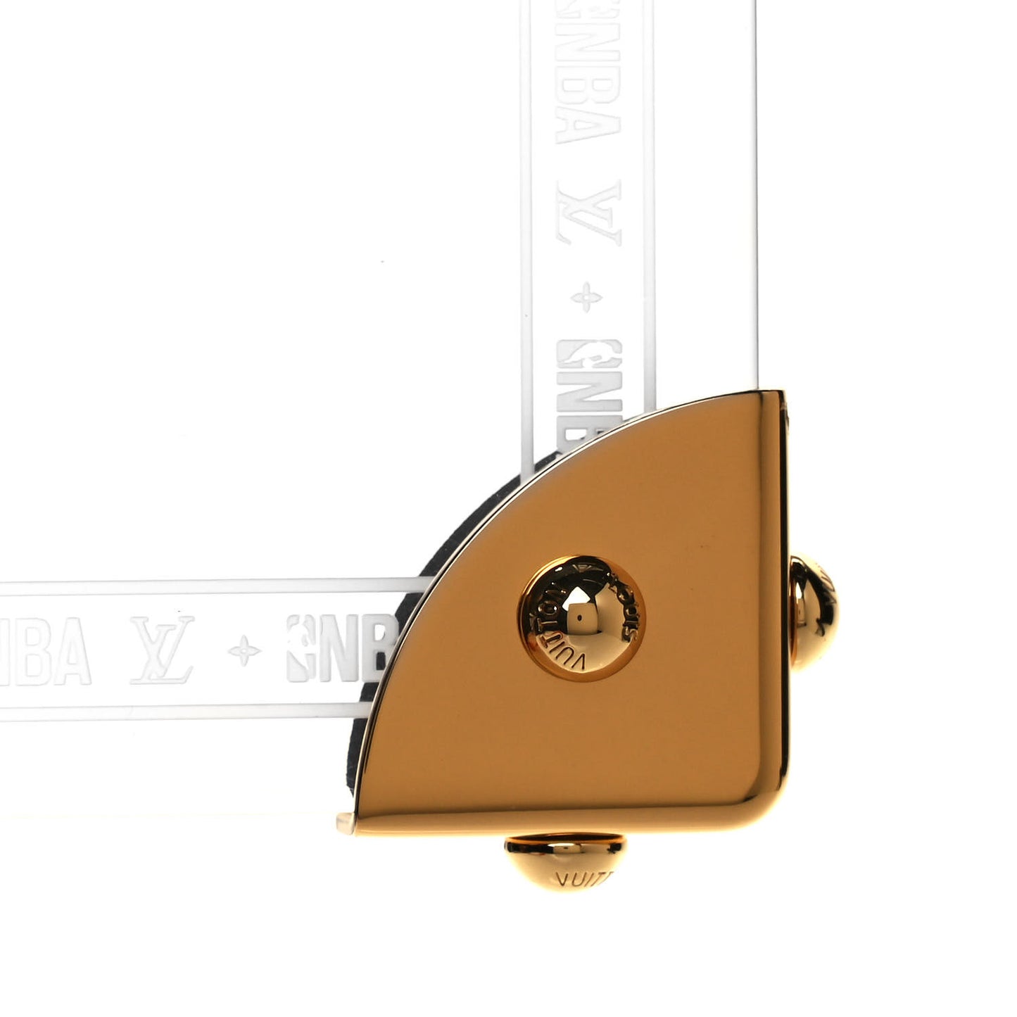 X NBA Plexiglass Monogram Basketball Hoop and Mini Basketball Transparent Gold Orange