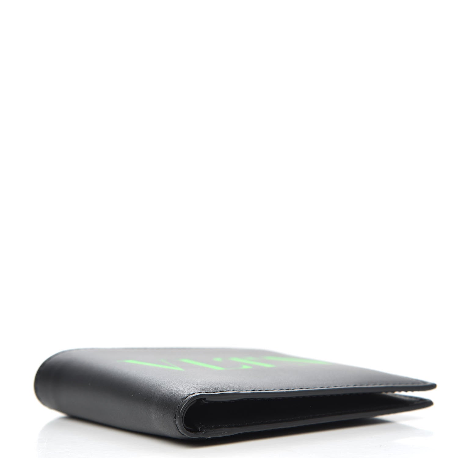 Valentino Garavani Vitello Mens VLTN Bi-Fold Wallet Black Green 4 of 6