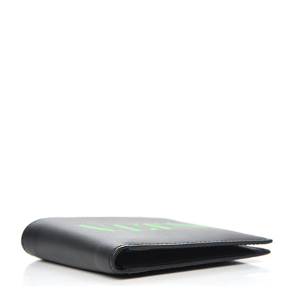 Valentino Garavani Vitello Mens VLTN Bi-Fold Wallet Black Green 4 of 6
