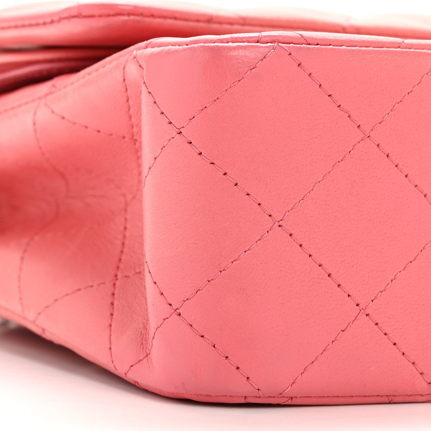 Lambskin Quilted Medium Double Flap Pink