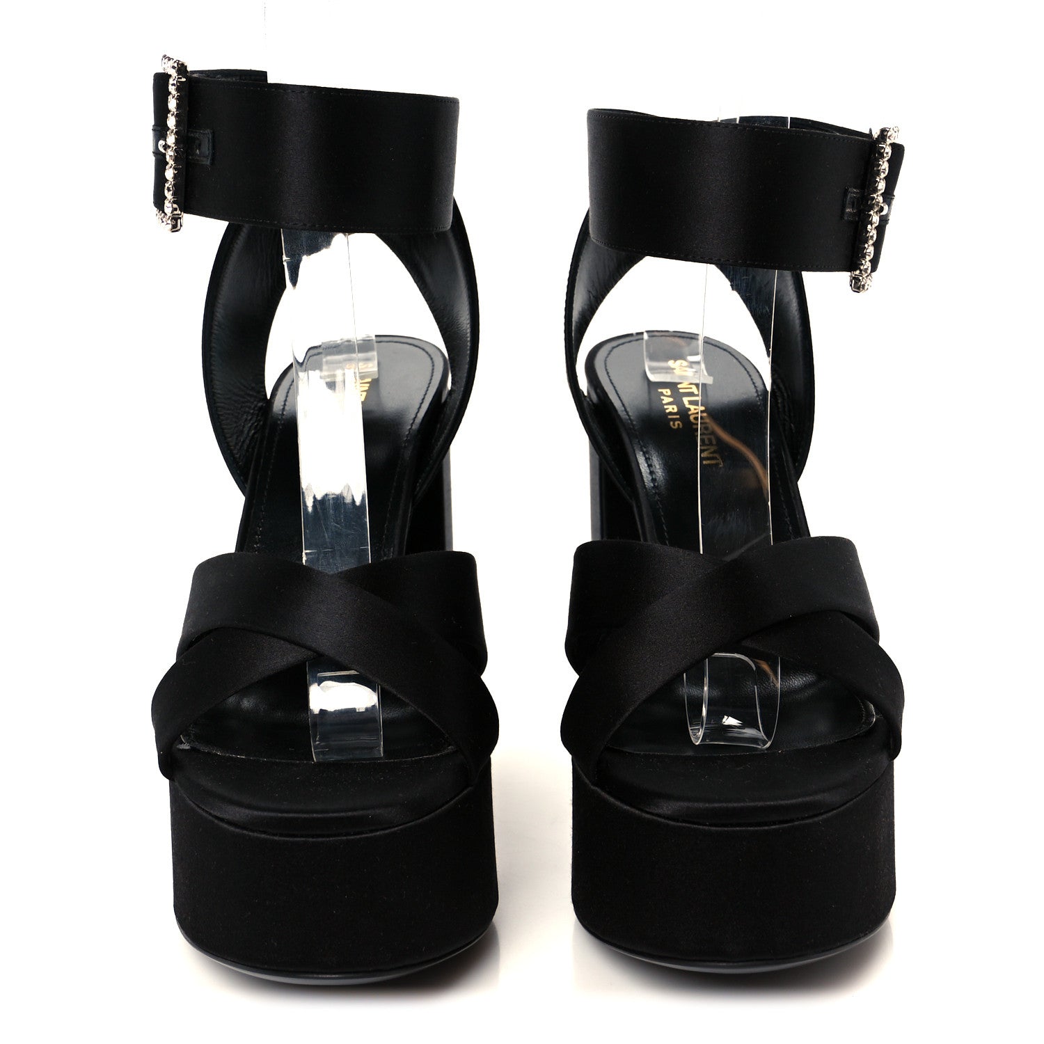 Saint Laurent Raso Regale Jota 85 Heaven Platform Sandals 37.5 Black 3 of 9