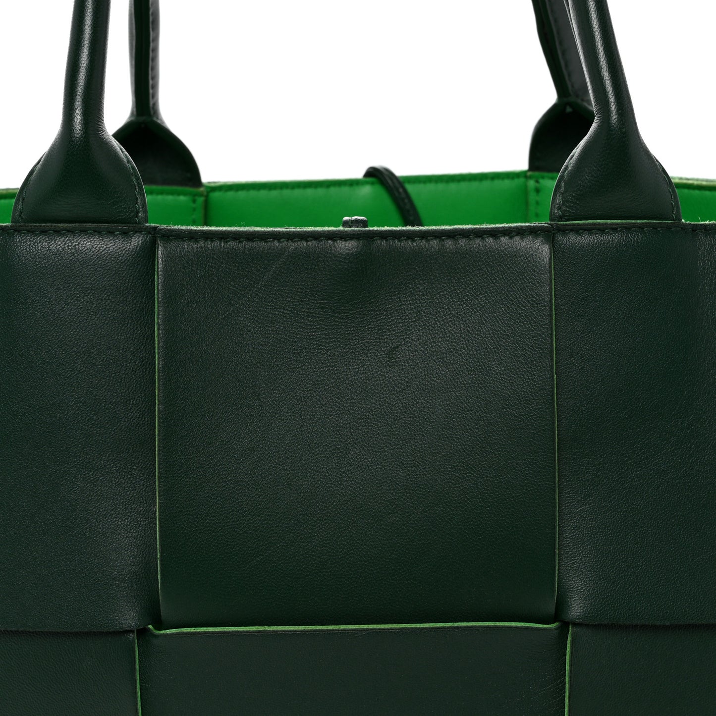 Calfskin Maxi Intrecciato Medium Arco Tote Raintree