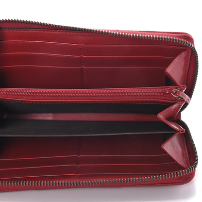 Gucci Calfskin Matelasse GG Marmont Zip Around Wallet Hibiscus Red 7 of 12