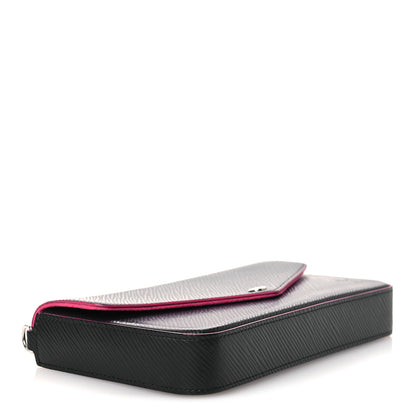Louis Vuitton Epi Pochette Felicie Black Hot Pink 5 of 11
