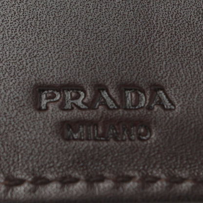 Prada Jacquard Logo Compact Wallet Corda Moro 6 of 7