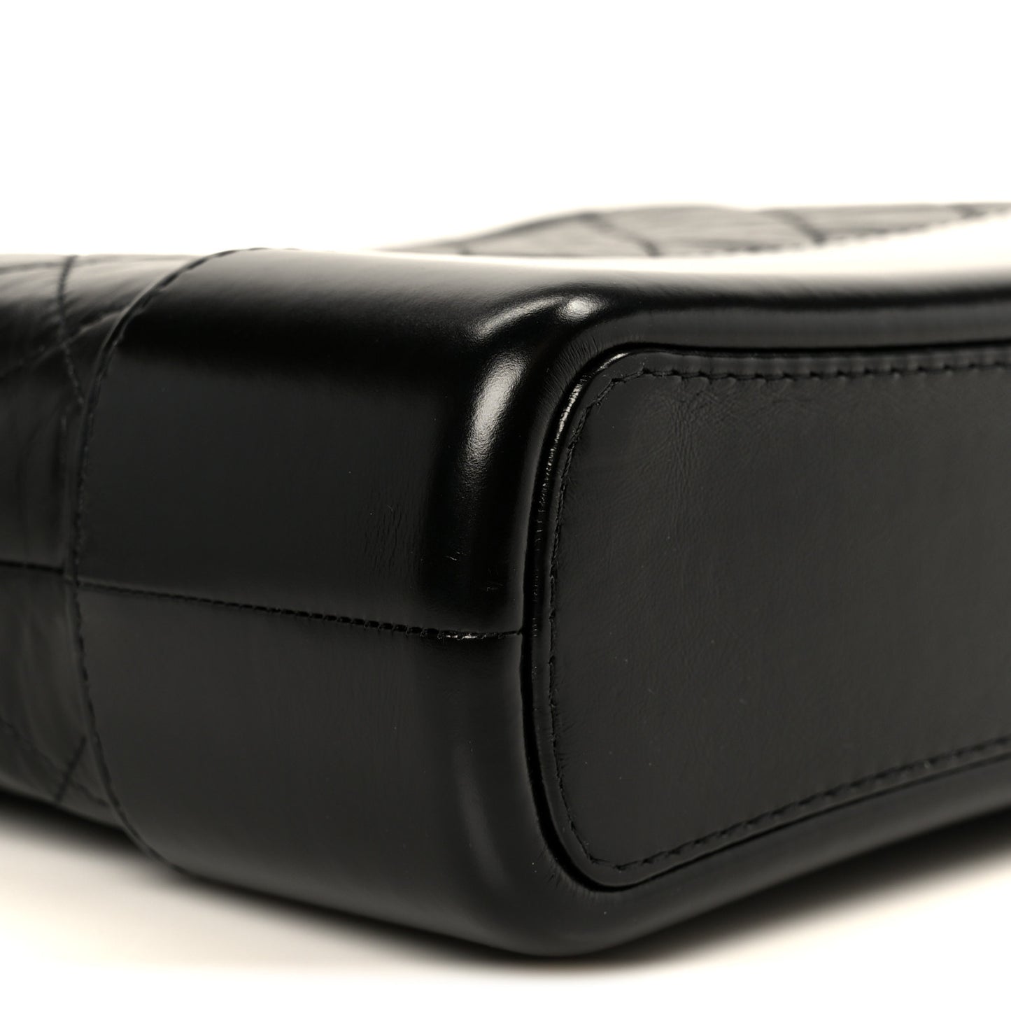 Aged Calfskin Quilted New Medium Gabrielle Hobo Black