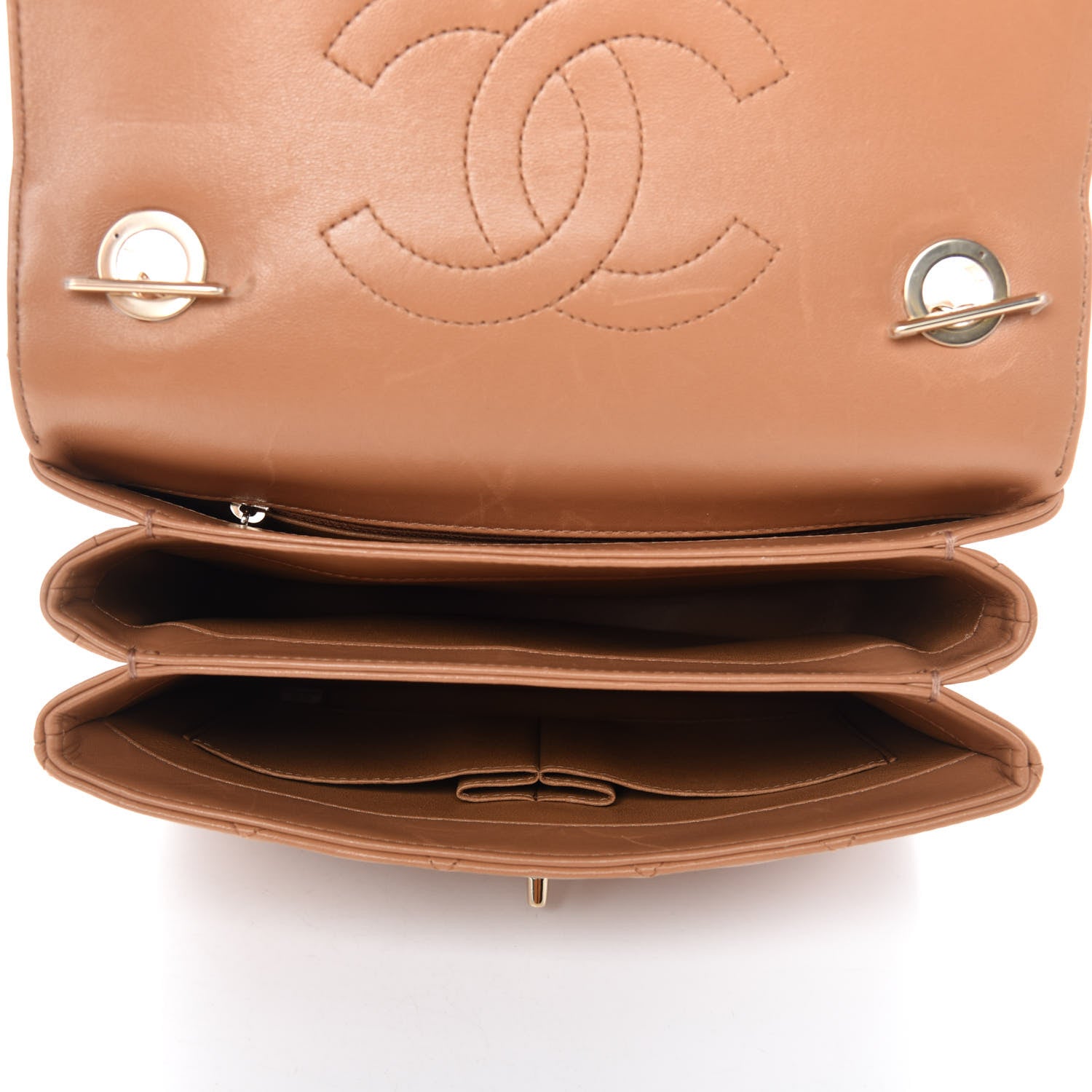 Chanel Lambskin Quilted Small Trendy CC Flap Dual Handle Bag Camel 6 of 12