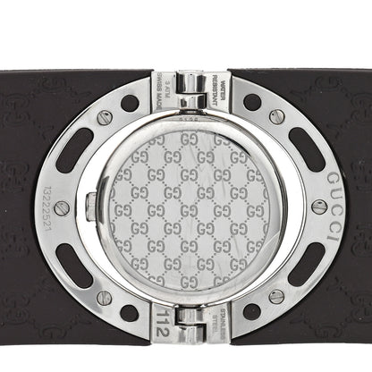 Gucci Stainless Steel Rubber 23mm Twirl Quartz Watch Brown 4 of 4