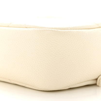 Chanel Shiny Caviar Quilted Chain Melody Camera Bag White 10 of 11