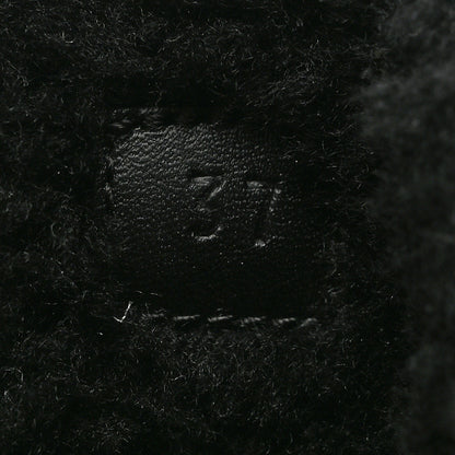 Hermes Woolskin Calfskin Womens Climb Sneakers 37 Black 7 of 8