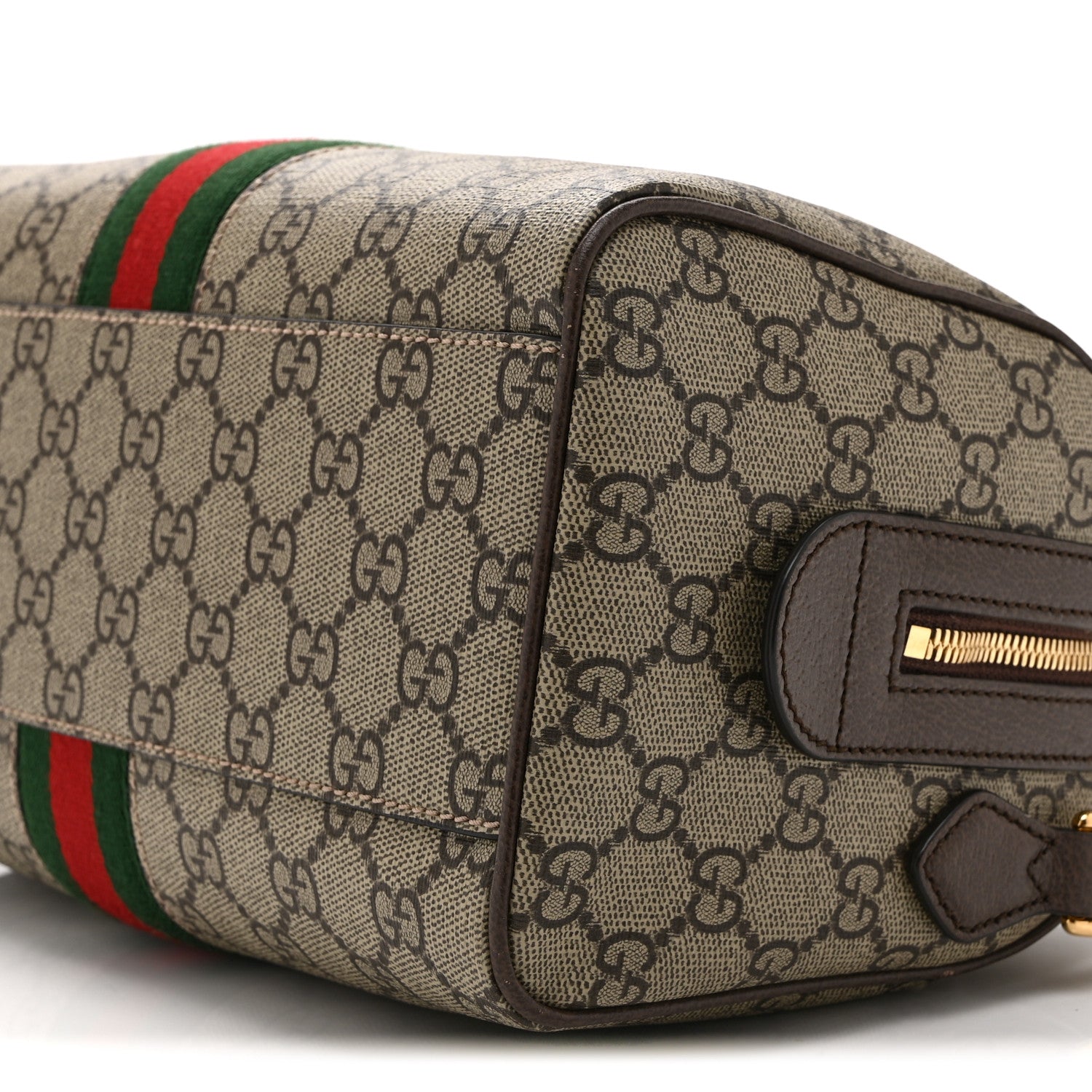 Gucci GG Supreme Monogram Web Small Ophidia Top Handle Bag  Beige Ebony 11 of 11