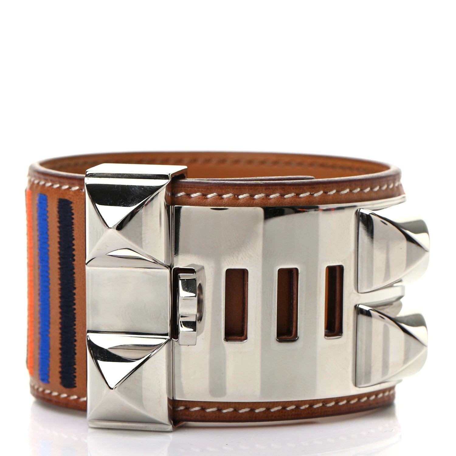 Hermes Barenia Collier de Chien CDC Rocabar Bracelet T2 Fauve 2 of 5
