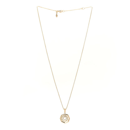 David Yurman 18K Yellow Gold Diamond 16mm Stax Pendant Necklace 3 of 7