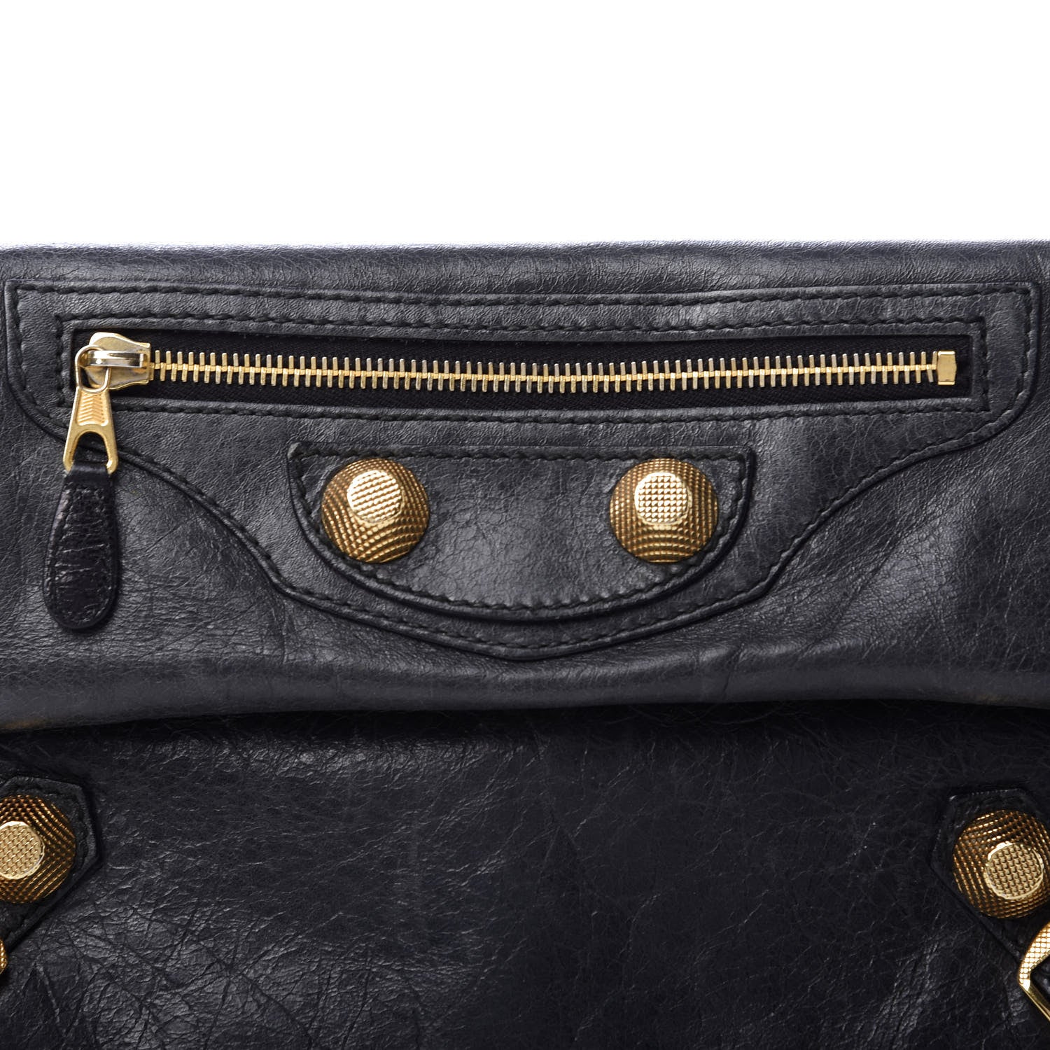 Balenciaga Agneau Giant 21 Gold Hardware Envelope Clutch Black 10 of 10