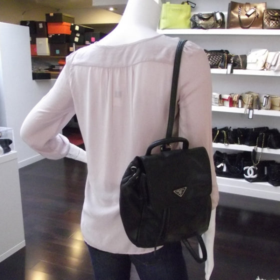 Leather Backpack Hunter Green