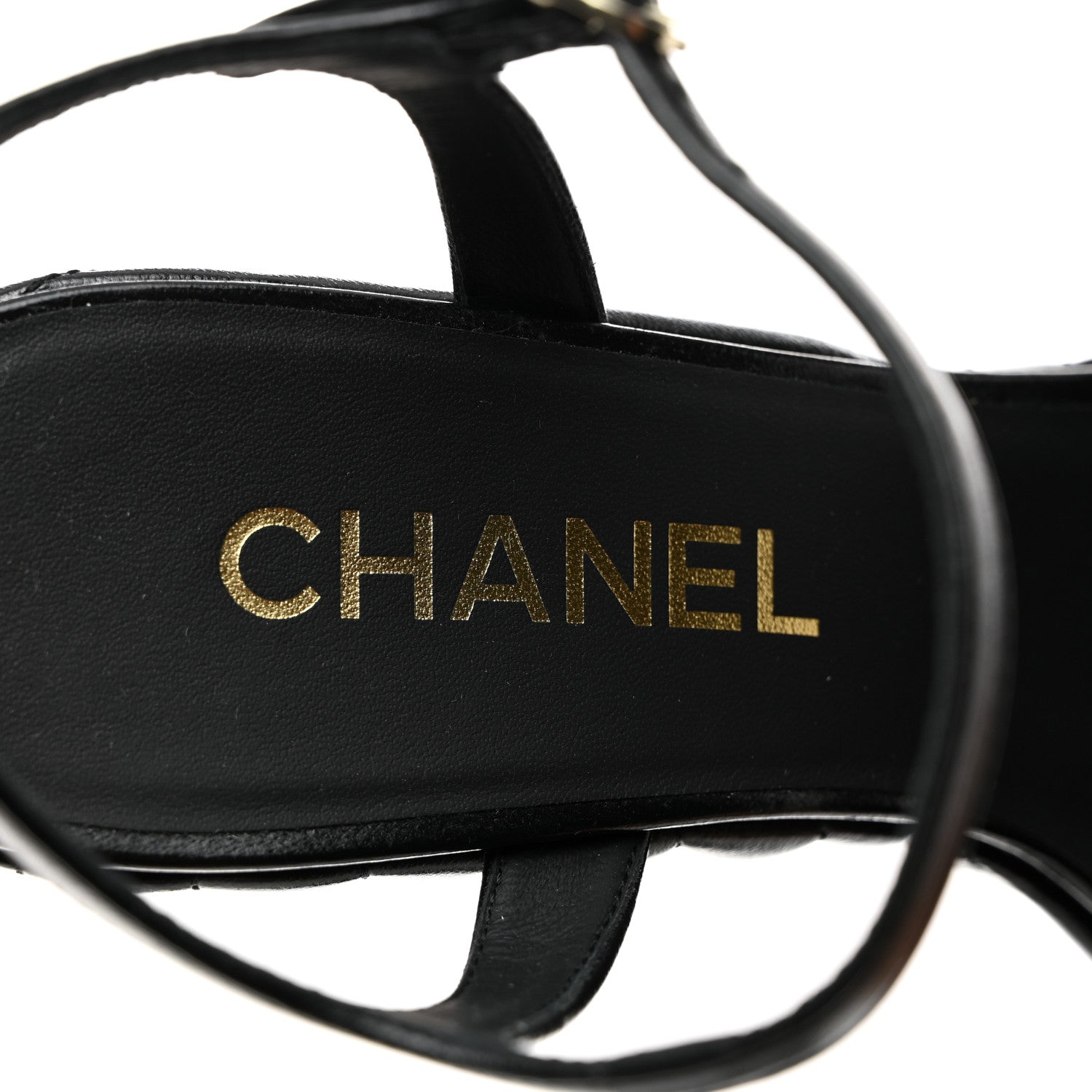 Chanel Shiny Lambskin Quilted Platform Sandals 39.5 Black 6 of 9