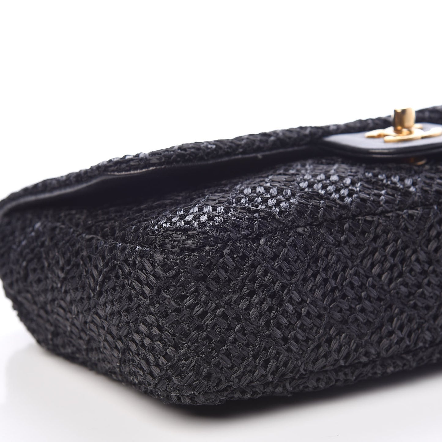 Woven Nylon Medium Single Flap Black