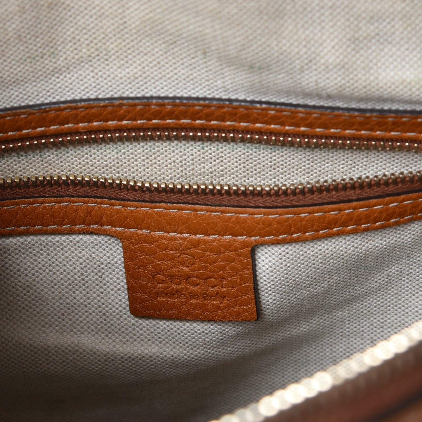 Calfskin Vintage Web Medium Boston Tobacco