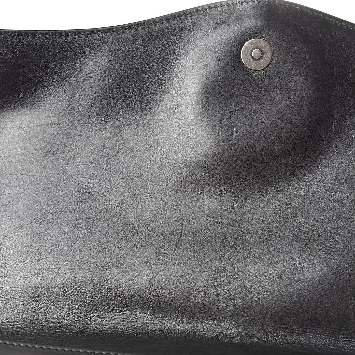 Calfskin Ribot Horse-Heads Clutch Black