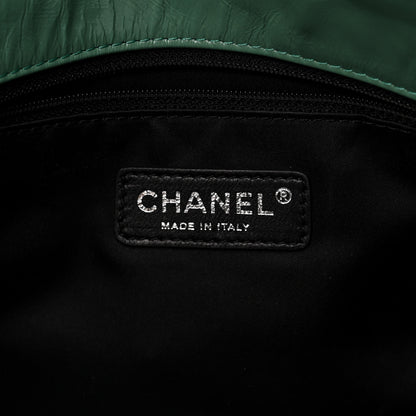 Chanel Glazed Calfskin Twisted Maxi Flap Green 5 of 9