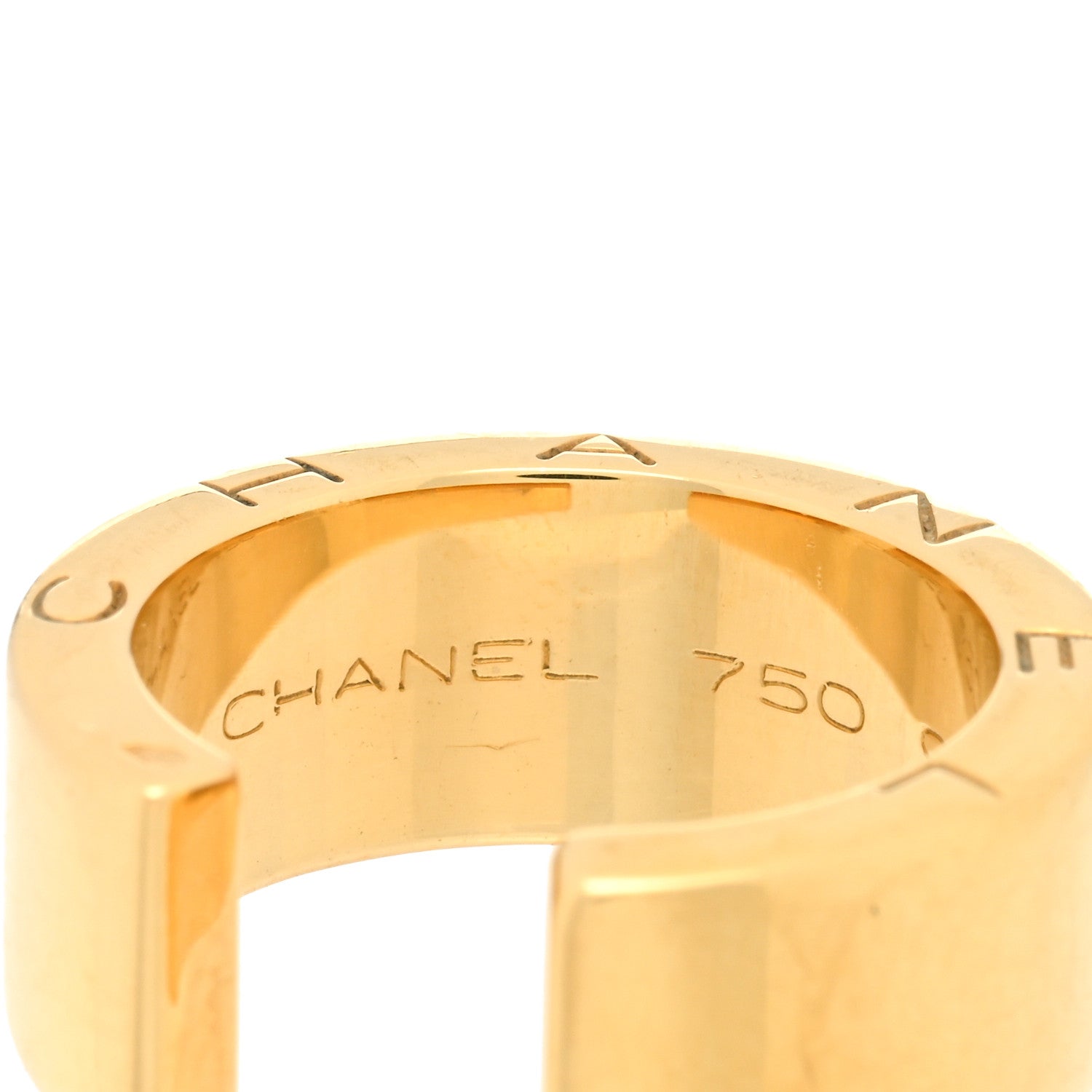 Chanel 18K Yellow Gold Open Band Ring 49 4.75 4 of 4
