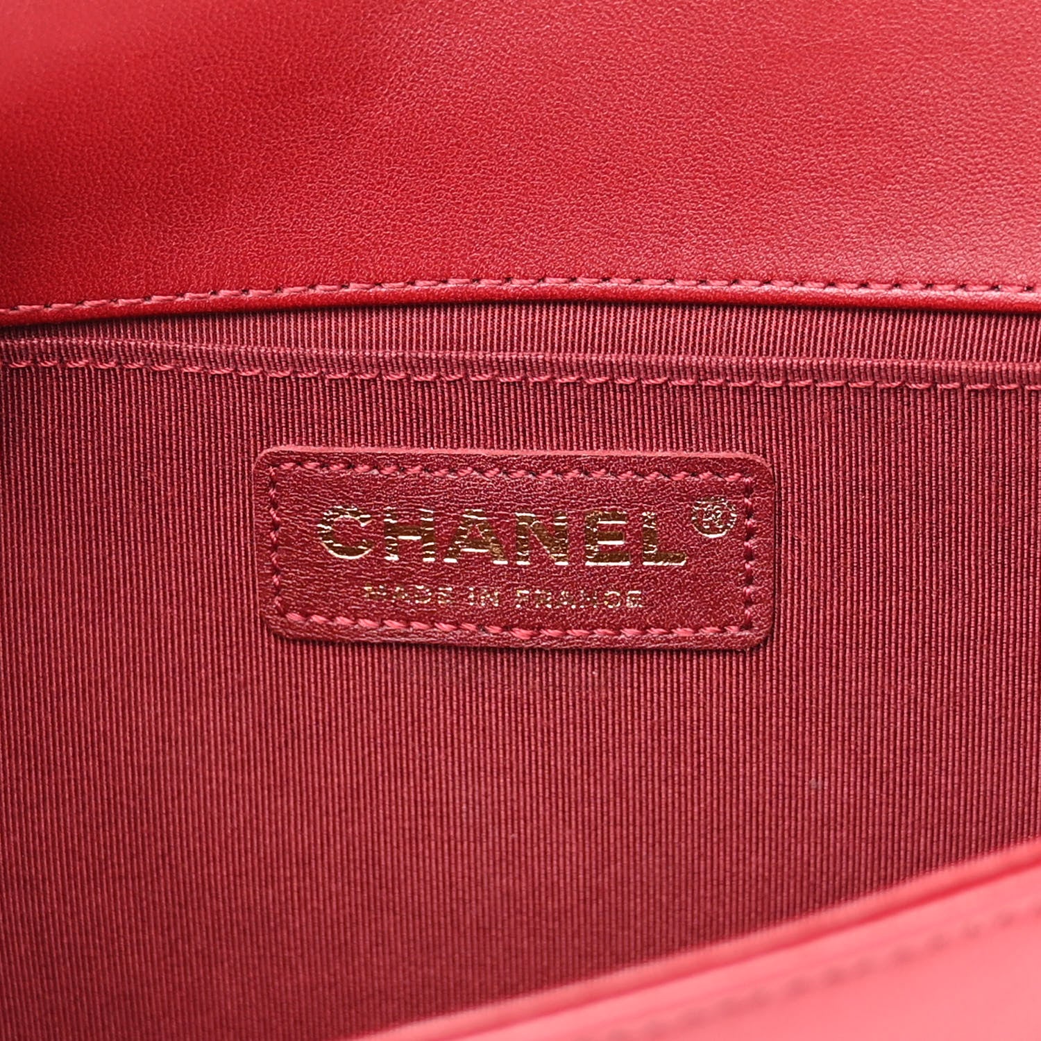 Chanel Lambskin Quilted Medium Boy Flap Dark Red 6 of 13
