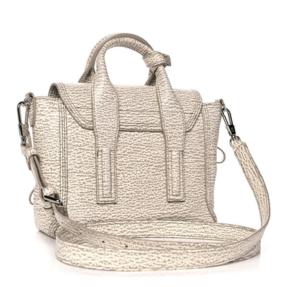 3.1 Phillip Lim Shark Embossed Textured Calfskin Mini Pashli Satchel Ivory Dove 3 of 10