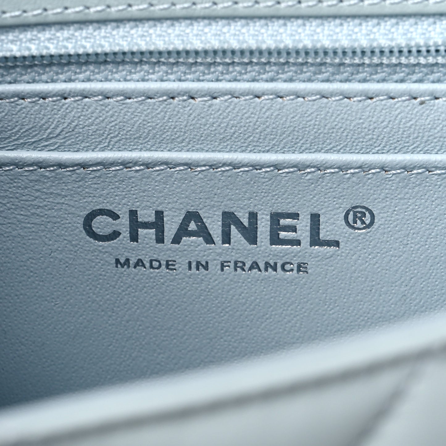 Aged Calfskin Chevron Quilted 2.55 Reissue Mini Flap Light Blue