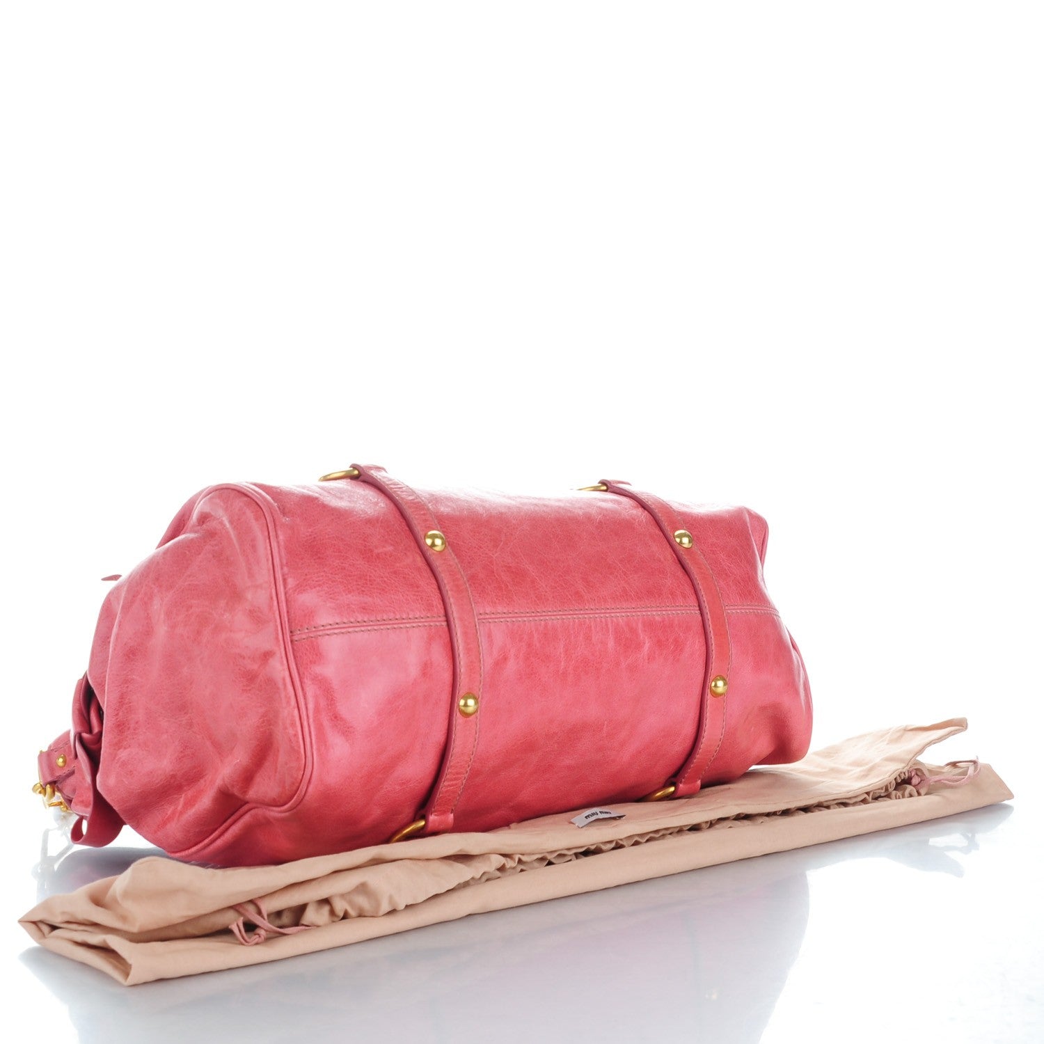Miu Miu Vitello Lux Medium Bow Bag Rosa 4 of 8