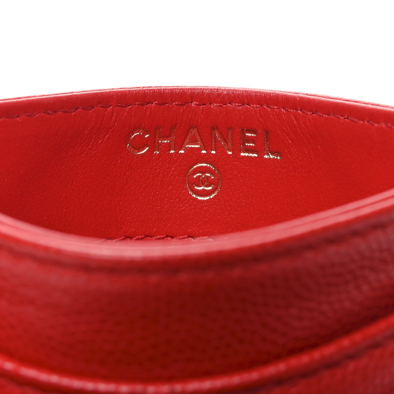 Chanel Caviar Quilted Card Holder Red 6 of 9