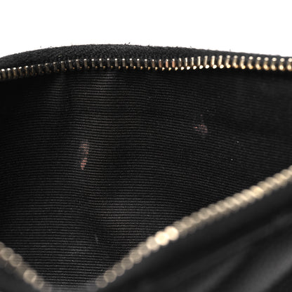 Saint Laurent Grain De Poudre Chevron Monogram Bill Pouch Black 9 of 11