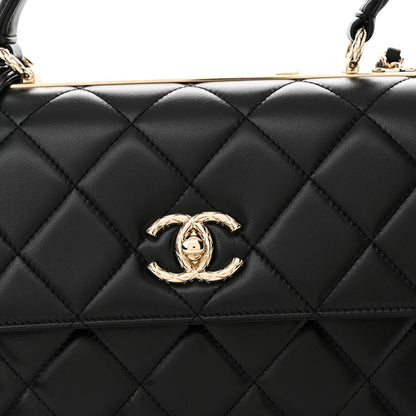 Chanel Lambskin Quilted Small Trendy CC Dual Handle Flap Bag Black 8 of 10