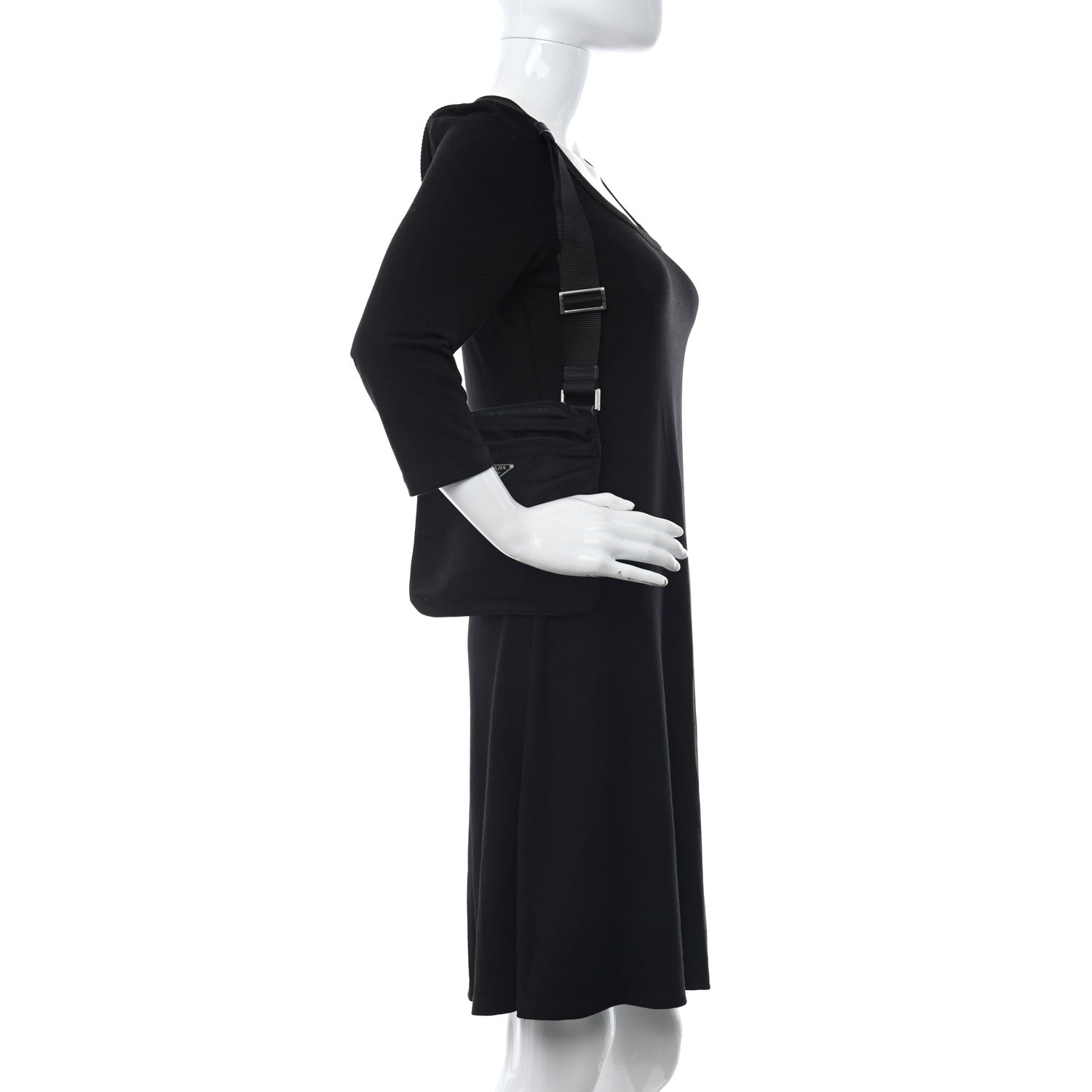 Prada Tessuto Nylon Crossbody Bag Black 2 of 11
