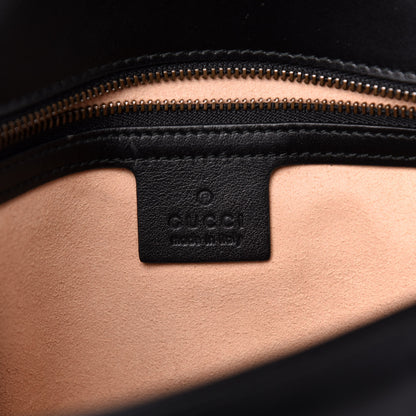 Gucci Calfskin Matelasse Small GG Marmont Shoulder Bag Black 6 of 12