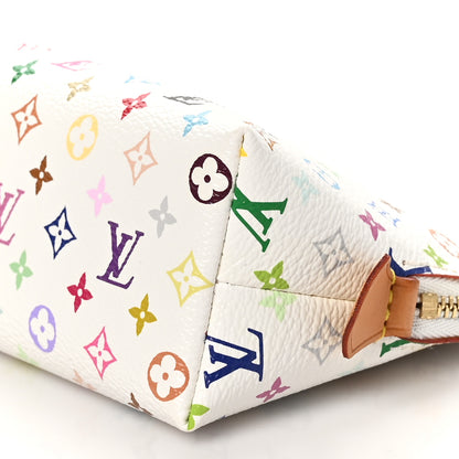 Louis Vuitton Monogram Multicolor Cosmetic Pouch White Litchi 9 of 9