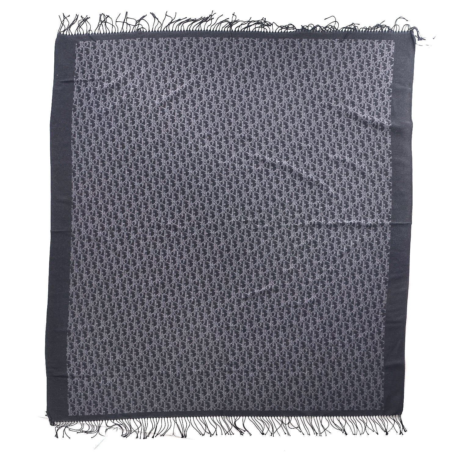 Christian Dior Wool Monogram Throw Black 6 of 6