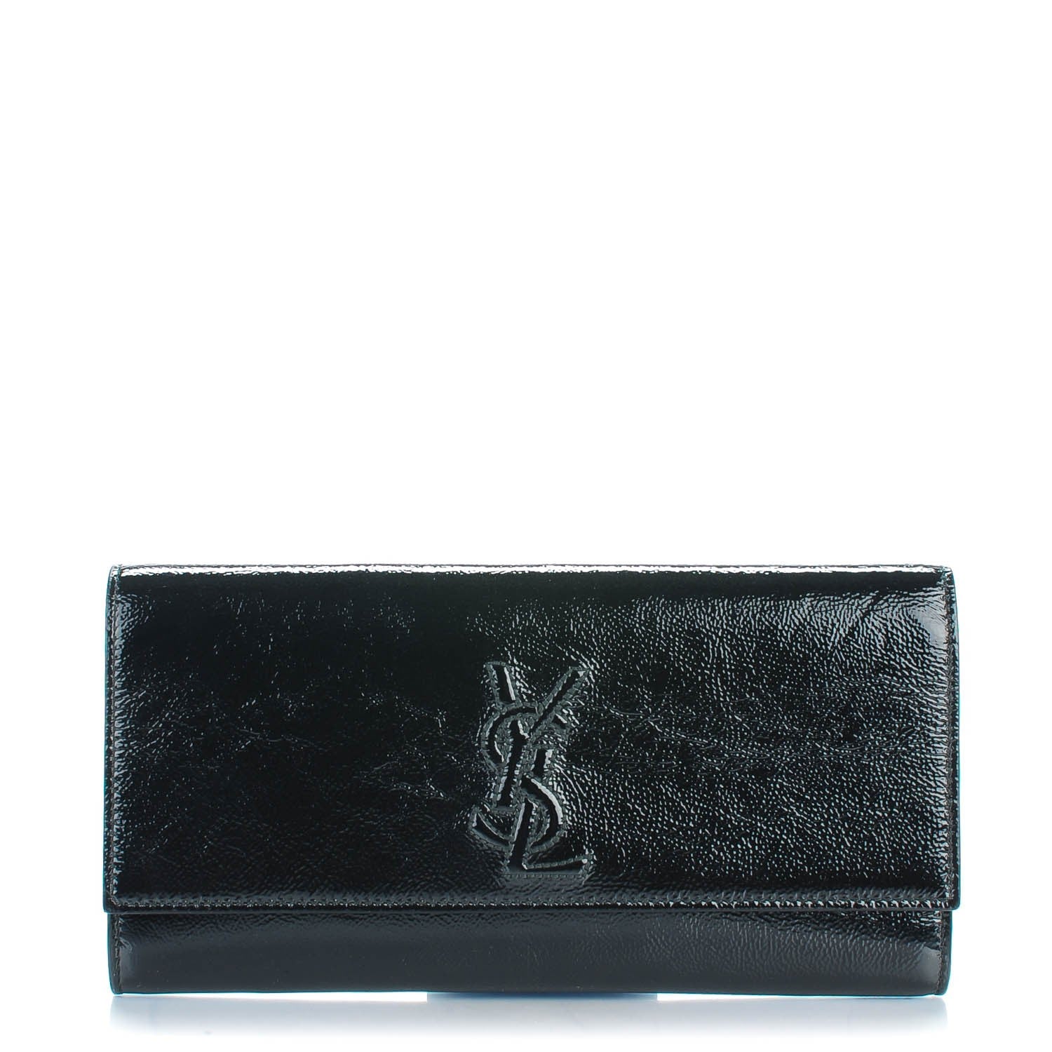 Saint Laurent Textured Patent Monogram Small Belle De Jour Clutch Black 1 of 7