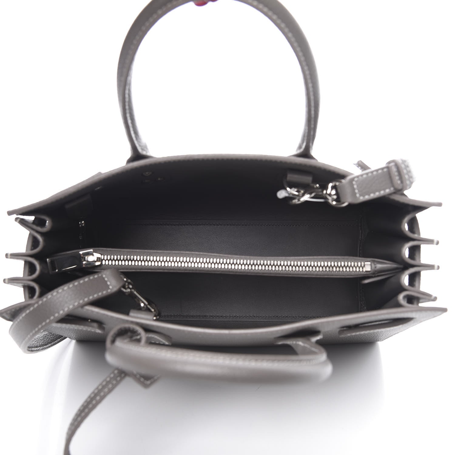 Saint Laurent Grained Calfskin Topstich Baby Sac De Jour Fog 6 of 13