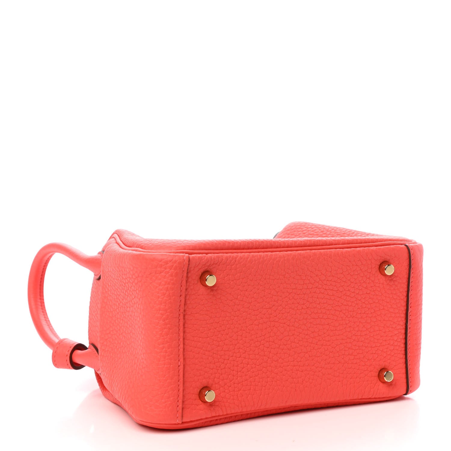 Hermes Taurillon Clemence Mini Lindy 20 Rose Texas 4 of 10