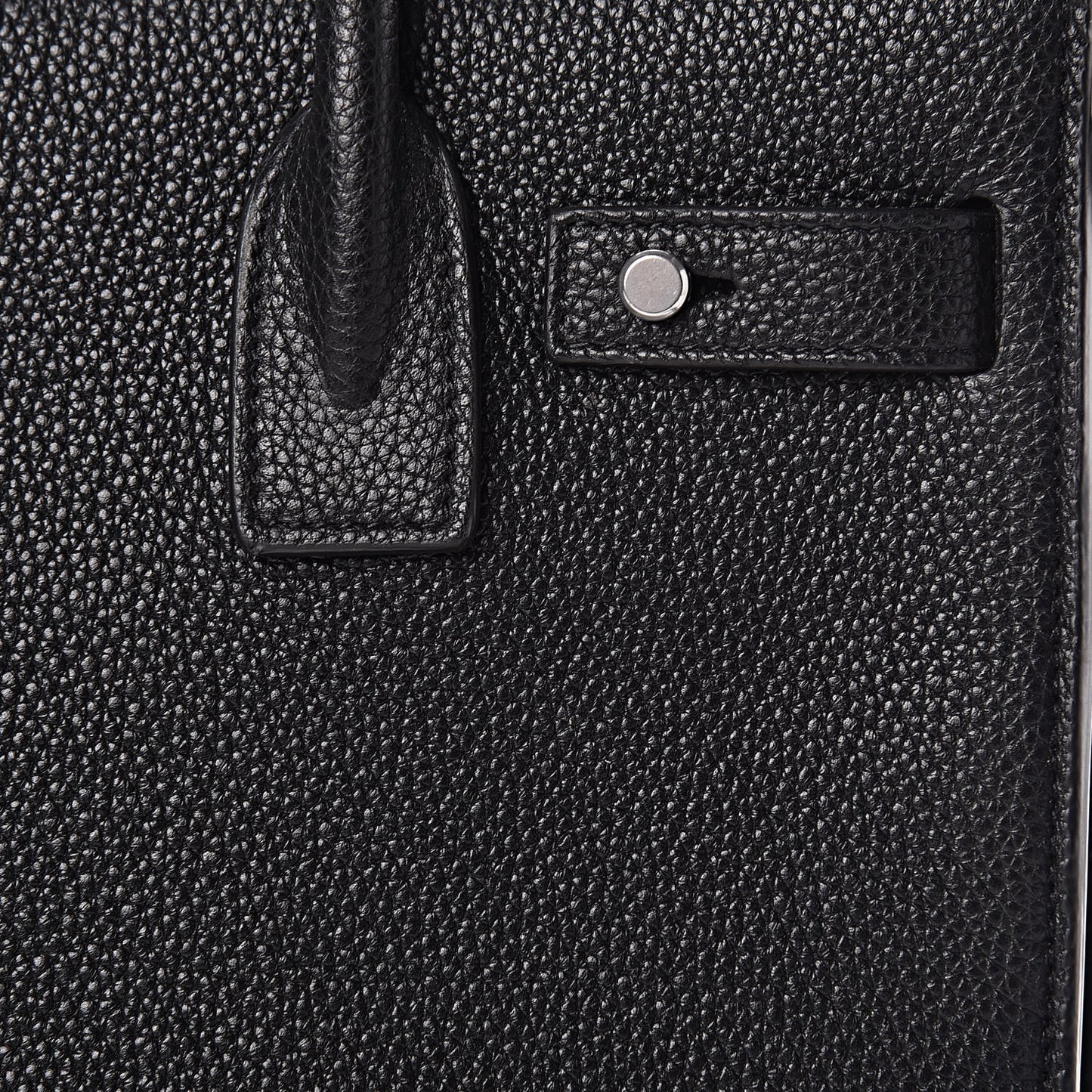 Grained Calfskin Baby Sac De Jour Souple Black